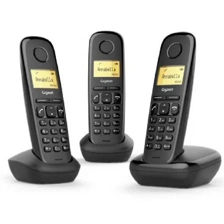 Gigaset L36852-H2802-D211 Teléfono Inalámbrico Pack TRIO Negro Gigaset L36852-H2802-D211 Teléfono Inalámbrico Pack TRIO Negro